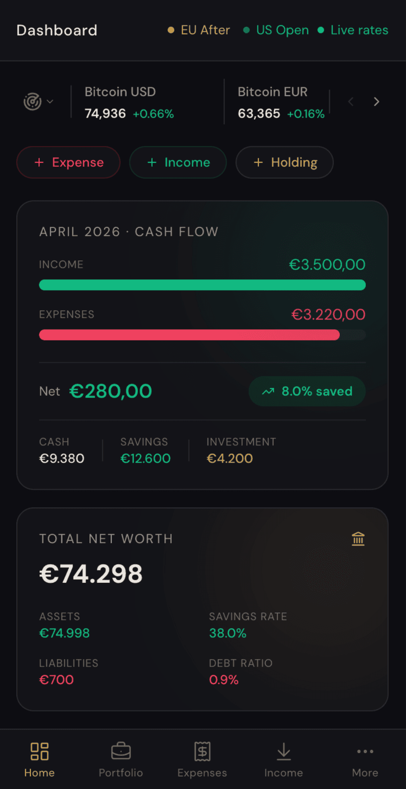WealthDOS Dashboard